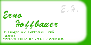 erno hoffbauer business card